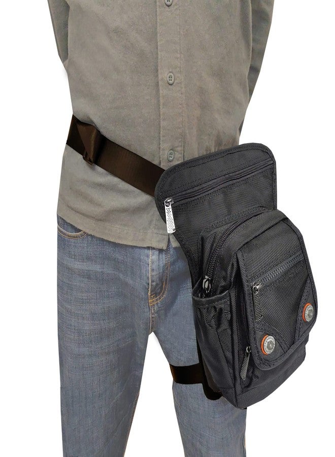 Innturt Nylon Leg Bag Thigh Leg Pouch Fanny Pack Tactical Bag Shoulder Messenger Black - Image 2